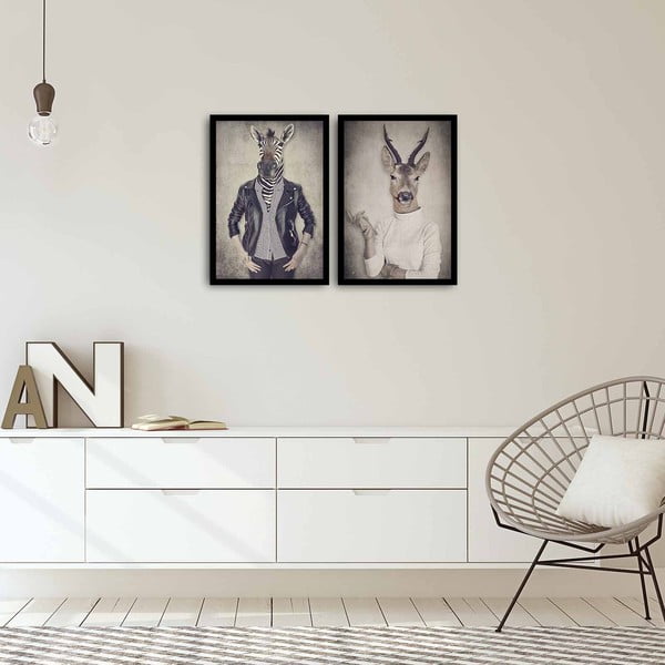 2-delna slika Home Ribs and Deer, 72 x 50 cm-image-1