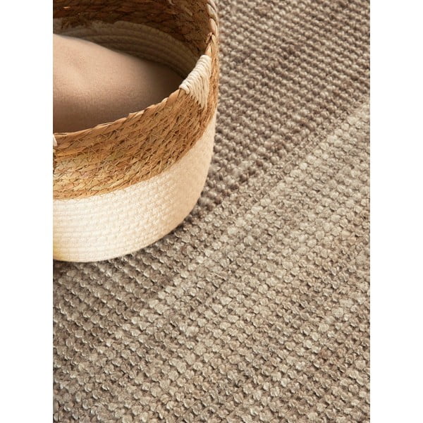 Sivo-rjava okrogla preproga iz jute ø 160 cm Bouclé Jaipur – Hanse Home-image-3