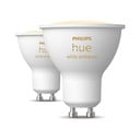 LED žarnice v kompletu 2 ks z žarnico GU10, 4 W White ambiance – Philips Hue