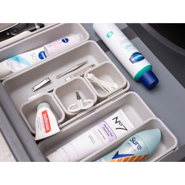 Sivi plastični organizatorji predalov v kompletu 8 kosov - Addis-image-1