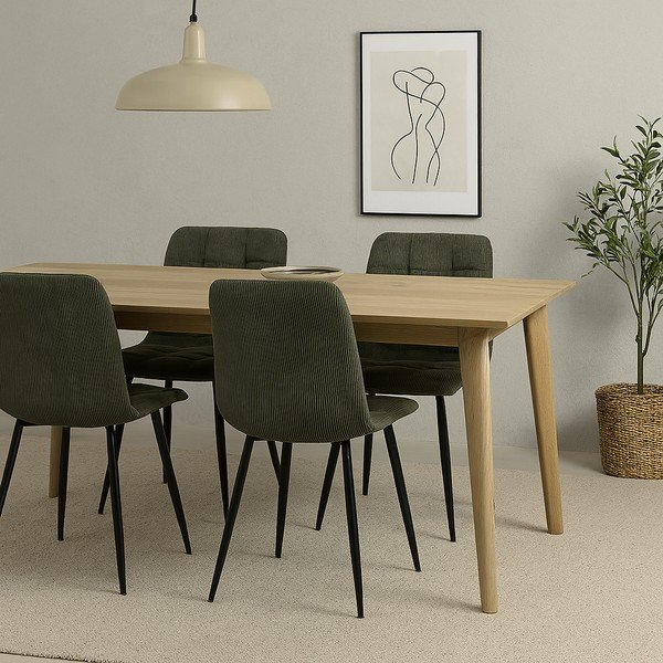 Zeleni oblazinjeni jedilni stoli v kompletu 2 ks Moseby – Bonami Essentials-image-1