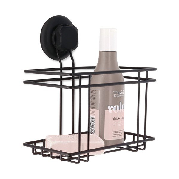 Črna stenska kopalniška polica Compactor Bestlock Black Utensils Holder-image-1