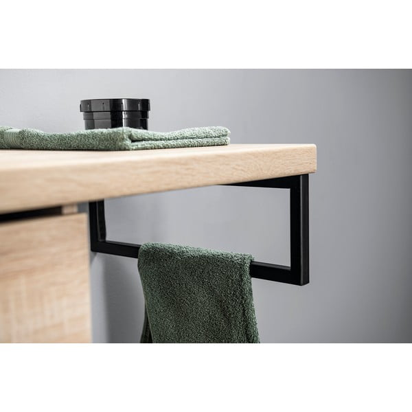 Črna jeklena podpora za pult 44x2 cm – Sapho-image-1