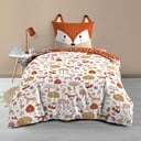 Enojna bombažna otroška posteljnina v beli barvi in barvi terakote 140x200 cm Roxy – douceur d'intérieur