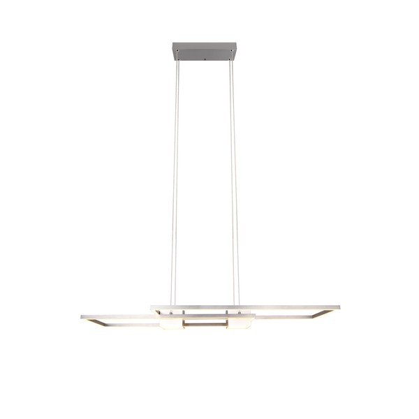 Zatemnitvena LED viseča svetilka z daljinskim upravljalnikom v srebrni barvi Albany – Trio-image-1