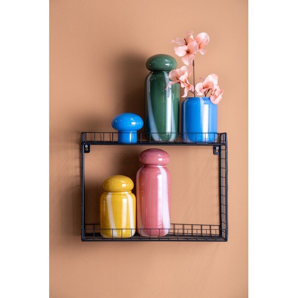 Črna večnivojska jeklena polica 40 cm Reja – PT LIVING-image-3