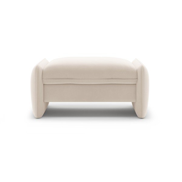 Kremno bel žameten tabure Georgia – Micadoni -image-1