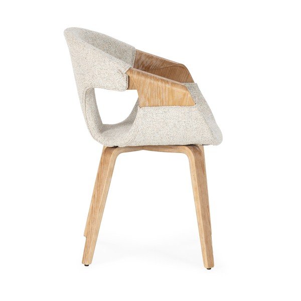 Bež oblazinjeni jedilni stoli v kompletu z nasloni za roke 2 ks Elif – MOME-image-4