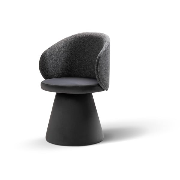 Temno siv žameten fotelj Inez – Micadoni -image-2