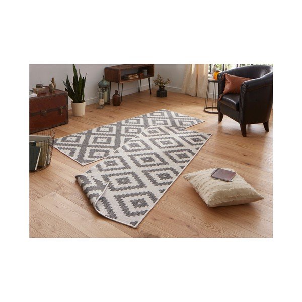 Siva zunanja preproga NORTHRUGS Malta, 80 x 345 cm-image-3