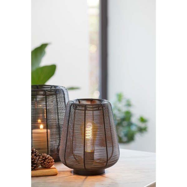 Črna namizna svetilka (višina 26 cm) Adeta - Light & Living-image-1
