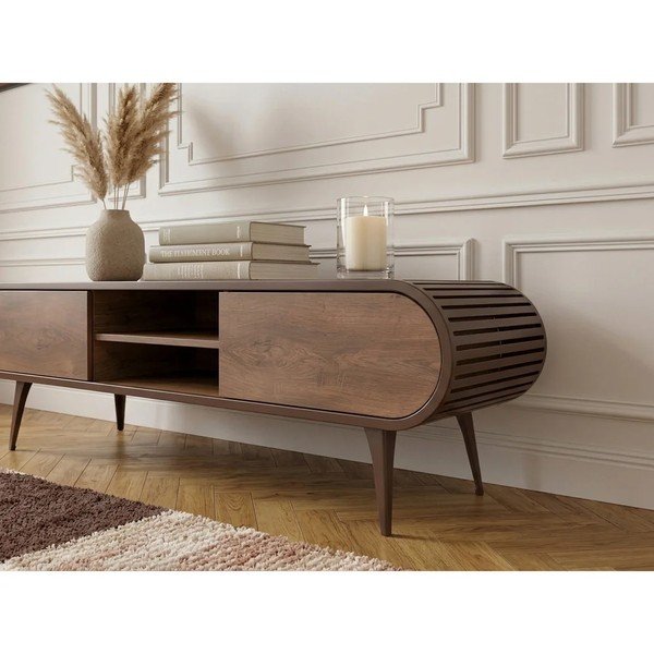 TV omarica v hrastovem dekorju v naravni barvi 180x52x40 cm Billie – Bobochic Paris-image-4