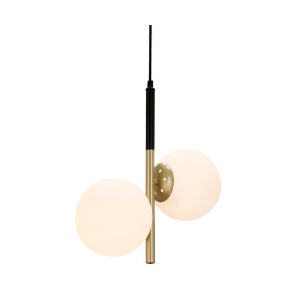 Viseča svetilka v zlati barvi s steklenim senčnikom 32,5x15 cm Duo - Candellux Lighting-image-3