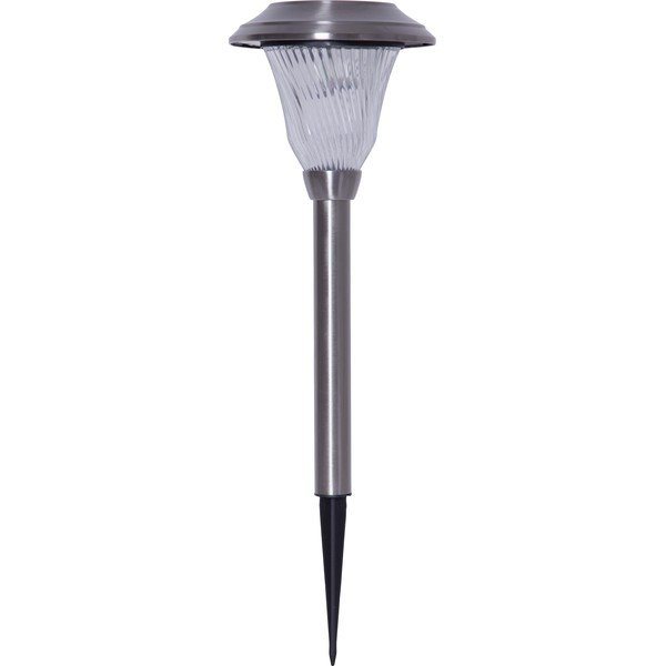 Solarna vrtna luč LED iz nerjavečega jekla, visoka 41 cm-image-2