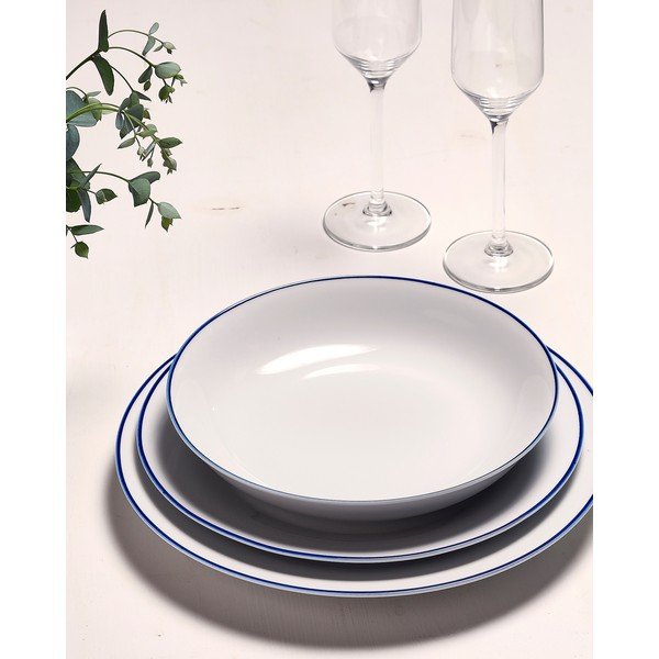 Bel desertni porcelanast krožnik ø 20 cm Basic White – BonBistro-image-3