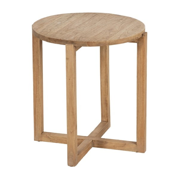 Okrogla stranska mizica iz masivne indijske lipovke ø 40 cm Dala – Ixia