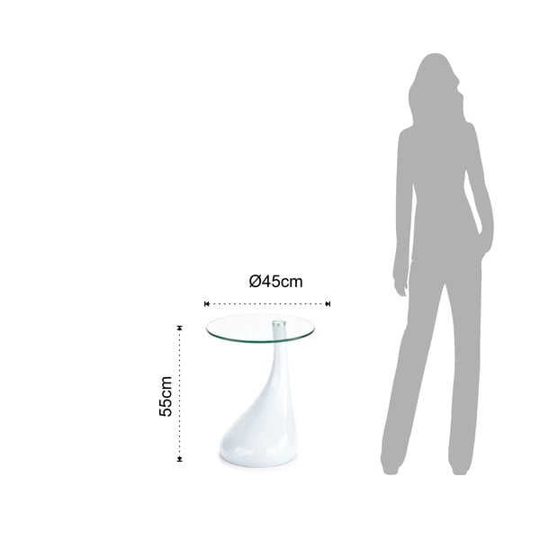 Okrogla mizica s steklenim vrhom ø 45 cm Pop - Tomasucci-image-2