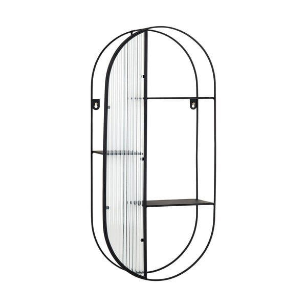 Črna večnivojska kovinska polica 32 cm Newcastle – House Nordic-image-2