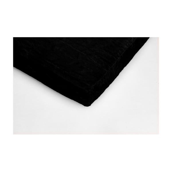 Črna rjuha iz mikropliša My House, 180 x 200 cm