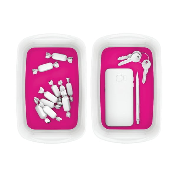 Belo-rožnata namizna škatla Leizt MyBox, dolžina 24,5 cm-image-2