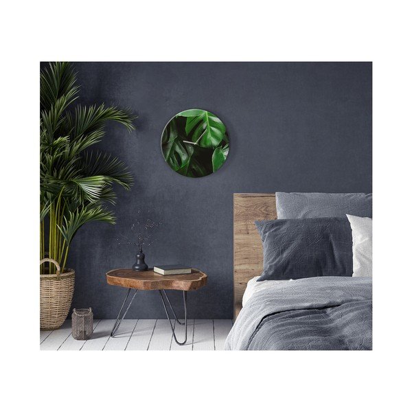 Stenska ura Styler Glassclock Monstera, ⌀ 30 cm-image-1