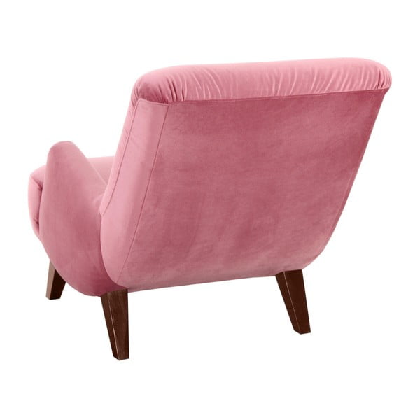 Roza fotelj z rjavimi nogami Max Winzer Brandford Suede-image-2