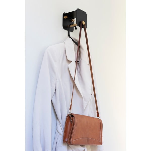 Črn kovinski stenski obešalnik s polico Hang in There – UMAGE-image-4