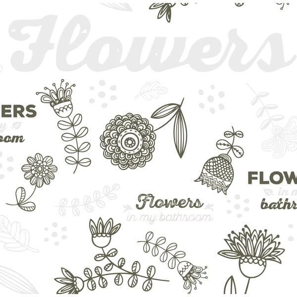 Zavesa za tuš 180x200 cm Flowers – MSV-image-3