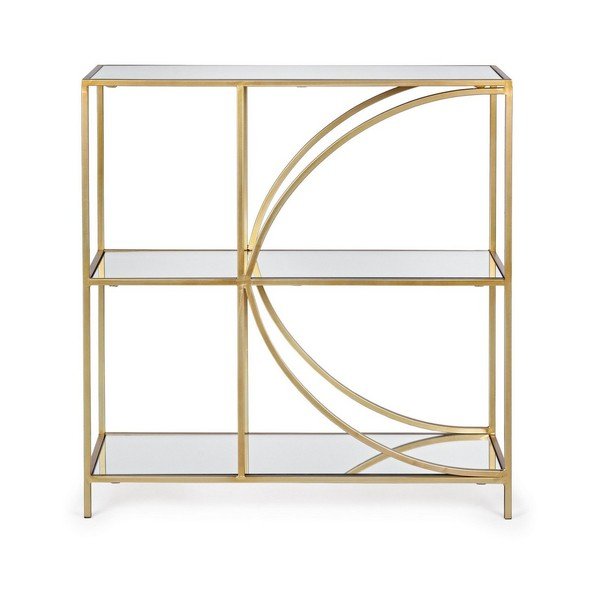 Jeklen regal v zlati barvi 81x87x31 cm Elenor – Bizzotto