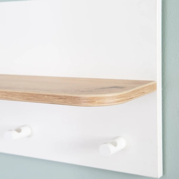 Bel stenski otroški obešalnik v hrastovem dekorju Ava – Roba-image-3