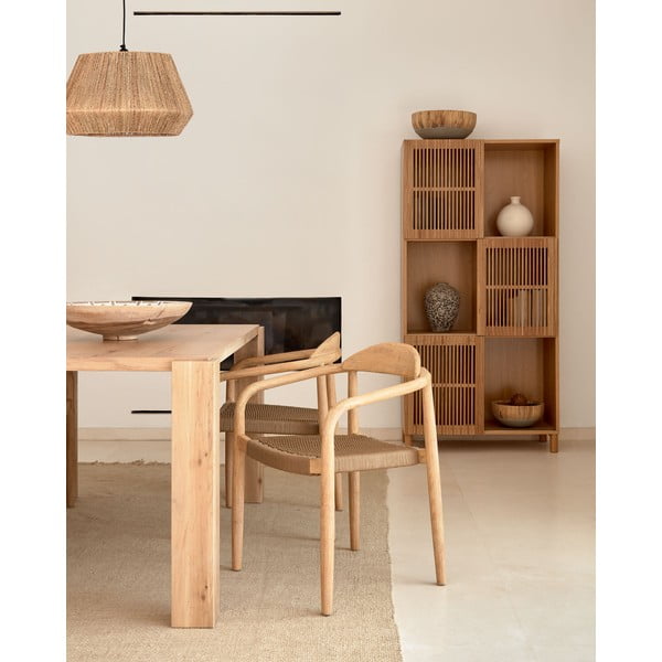 Jedilna miza v hrastovem dekorju 100x200 cm Deyanira – Kave Home-image-2