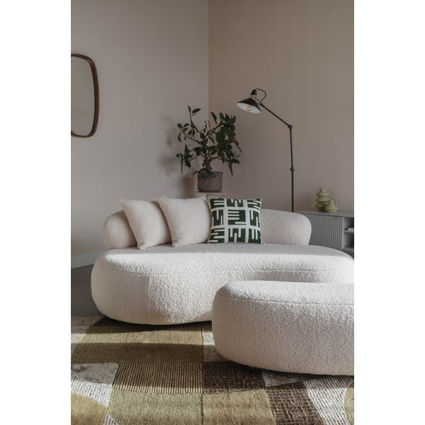 Kremno bela sedežna garnitura 185 cm Noxx – White Label-image-1