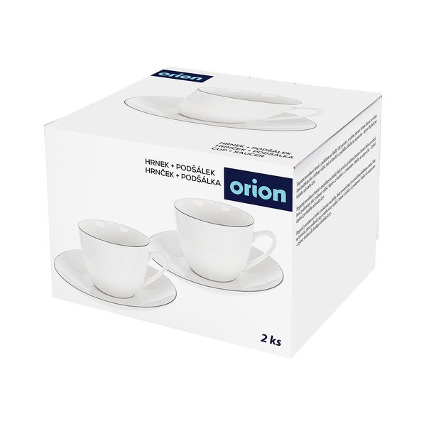 Bela porcelanasta skodelica za kapučino 210 ml Decora – Orion-image-2