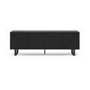 Črna TV omarica 161x55x35 cm Peta – Marckeric