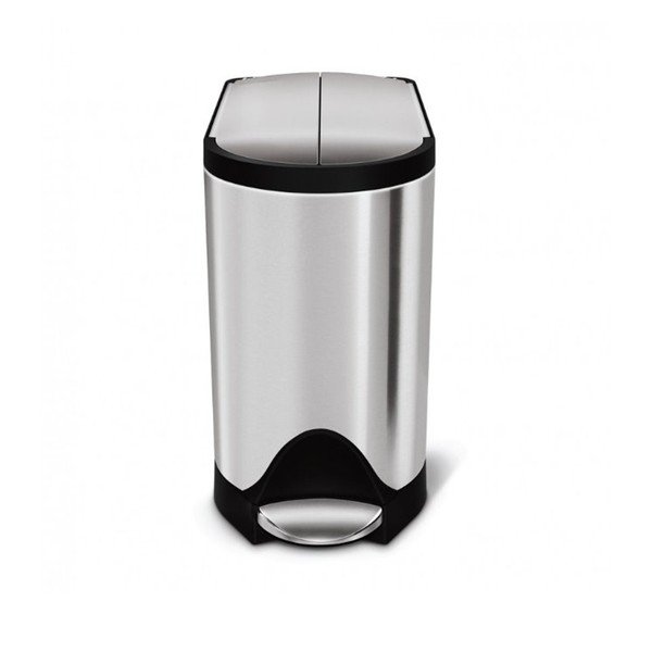 Srebrna mat košara za pedala simplehuman Butterfly, 10 l