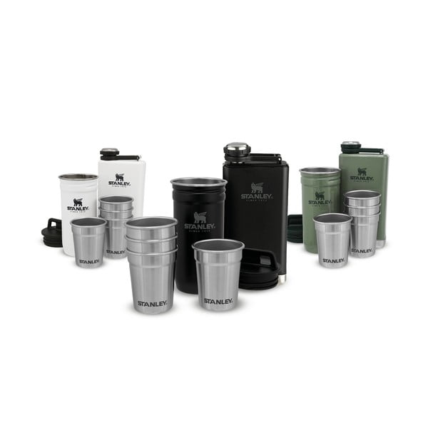 Črn komplet prisrčnice in kozarcev 6 ks iz nerjavečega jekla 250 ml Adventure Black – Stanley-image-3