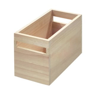 Škatla za shranjevanje iz pavlovnije iDesign Eco Wood, 12,7 x 25,4 cm