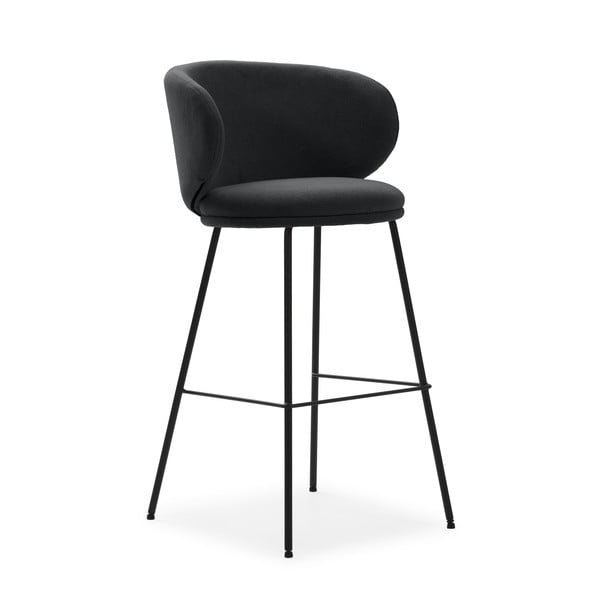 Temno sivi barski stoli v kompletu 2 ks (višina sedeža 65 cm) Rush – Marckeric