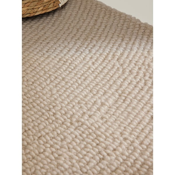 Ročno tkana volnena preproga v svetli naravni barvi 120x180 cm Eleni Natural White – Hanse Home-image-4