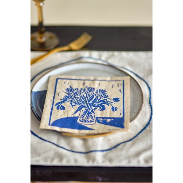 Papirnati prtički v kompletu 20 ks Tulips – Bloomingville-image-1