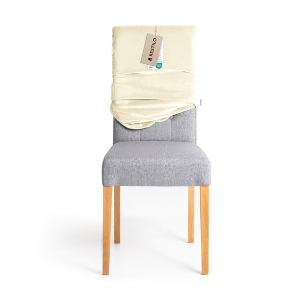 Kremno bele raztegljive prevleke v kompletu 4 ks za stol 48 cm Sento – Restilo-image-4