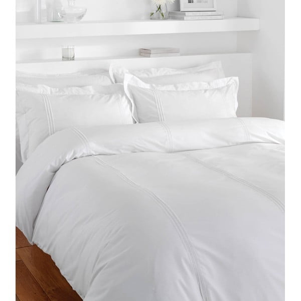 Belo posteljno perilo za eno osebo Catherine Lansfield Minimalist, 135 x 200 cm