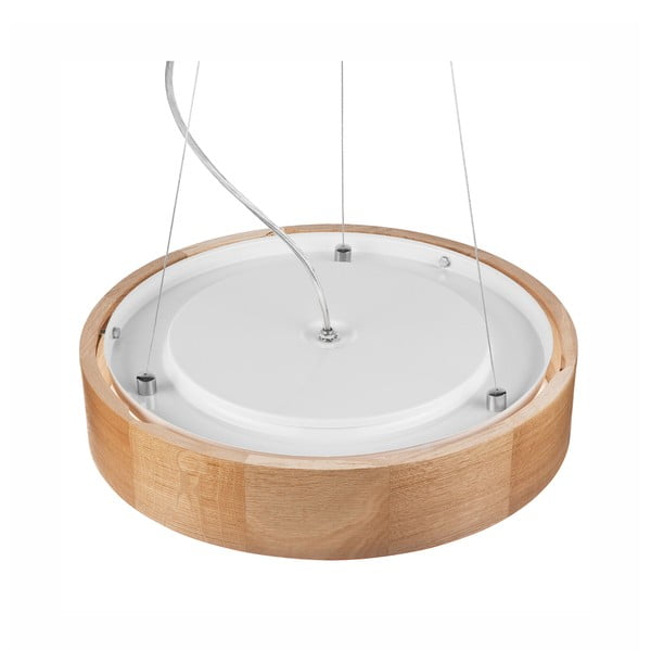 Rjava viseča svetilka s steklenim senčnikom ø 37 cm Eveline – LAMKUR-image-4