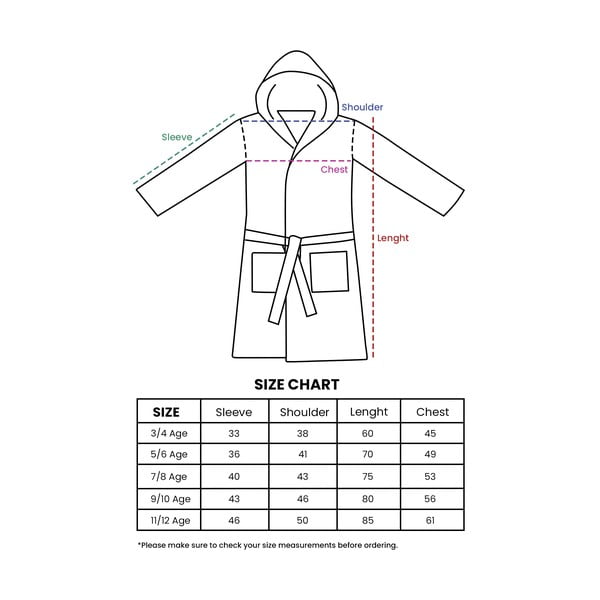 Rumen otroški kopalni plašč iz muslina velikost 5-6 let Muslin – Foutastic-image-4