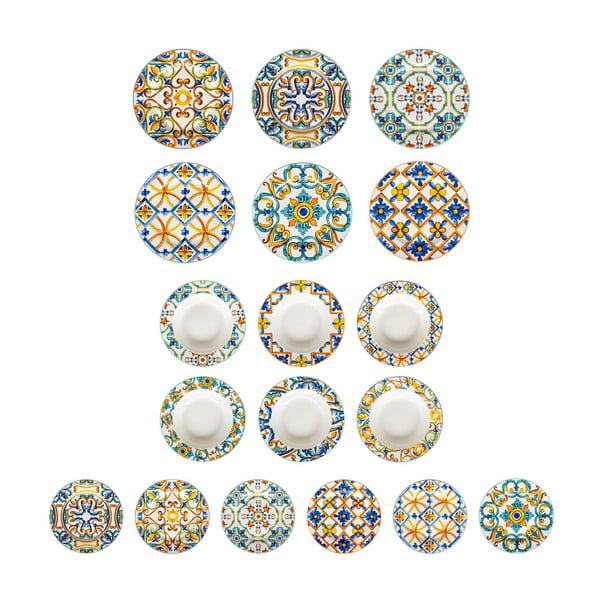 Porcelanasti krožniki v kompletu 18 ks Medicea – Brandani