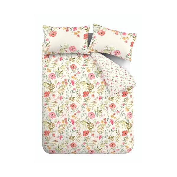 Kremno bela posteljnina za zakonsko posteljo 200x200 cm Ella Poppy – Catherine Lansfield