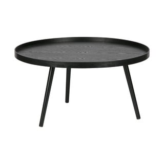 Črna klubska mizica WOOOD Mesa, Ø 78 cm