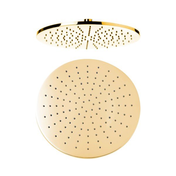 Medeninasta tuš glava v zlati barvi ø 30 cm – Sapho
