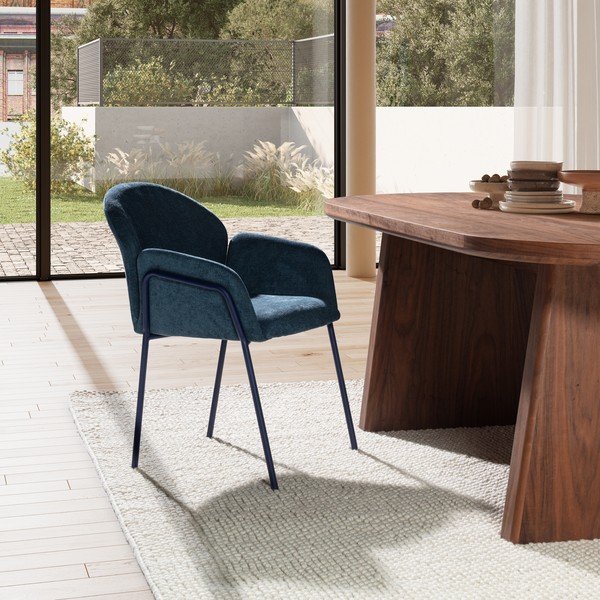 Modri oblazinjeni jedilni stoli v kompletu 2 ks Aslin – MOME-image-2