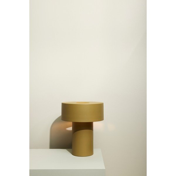 Kaki zelena namizna svetilka (višina 37 cm) Aki – Hübsch-image-4